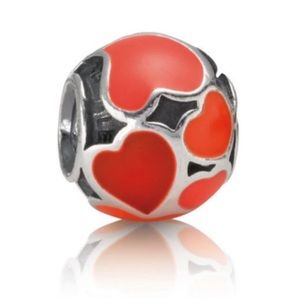 Authentic Pandora Red Hot Love Enamel Charm